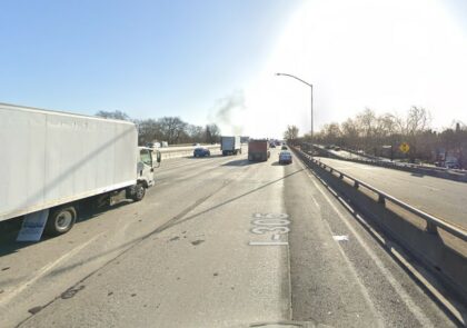03-01-2023-Truck-vs.-Tesla-Fiery-Collision-on-50-Freeway-Injured-One-Person-420x295