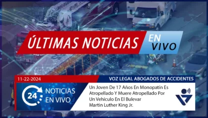 [11-22-2024] Condado De Los Angeles, CA - Un Joven De 17 Años En Monopatín Es Atropellado Y Muere Atropellado Por Un Vehículo En El Bulevar Martin Luther King Jr.