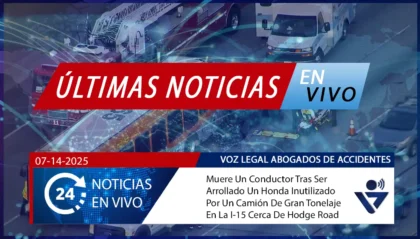 [07-14-2025] Condado De San Bernardino, CA - Muere Un Conductor Tras Ser Arrollado Un Honda Inutilizado Por Un Camión De Gran Tonelaje En La I-15 Cerca De Hodge Road